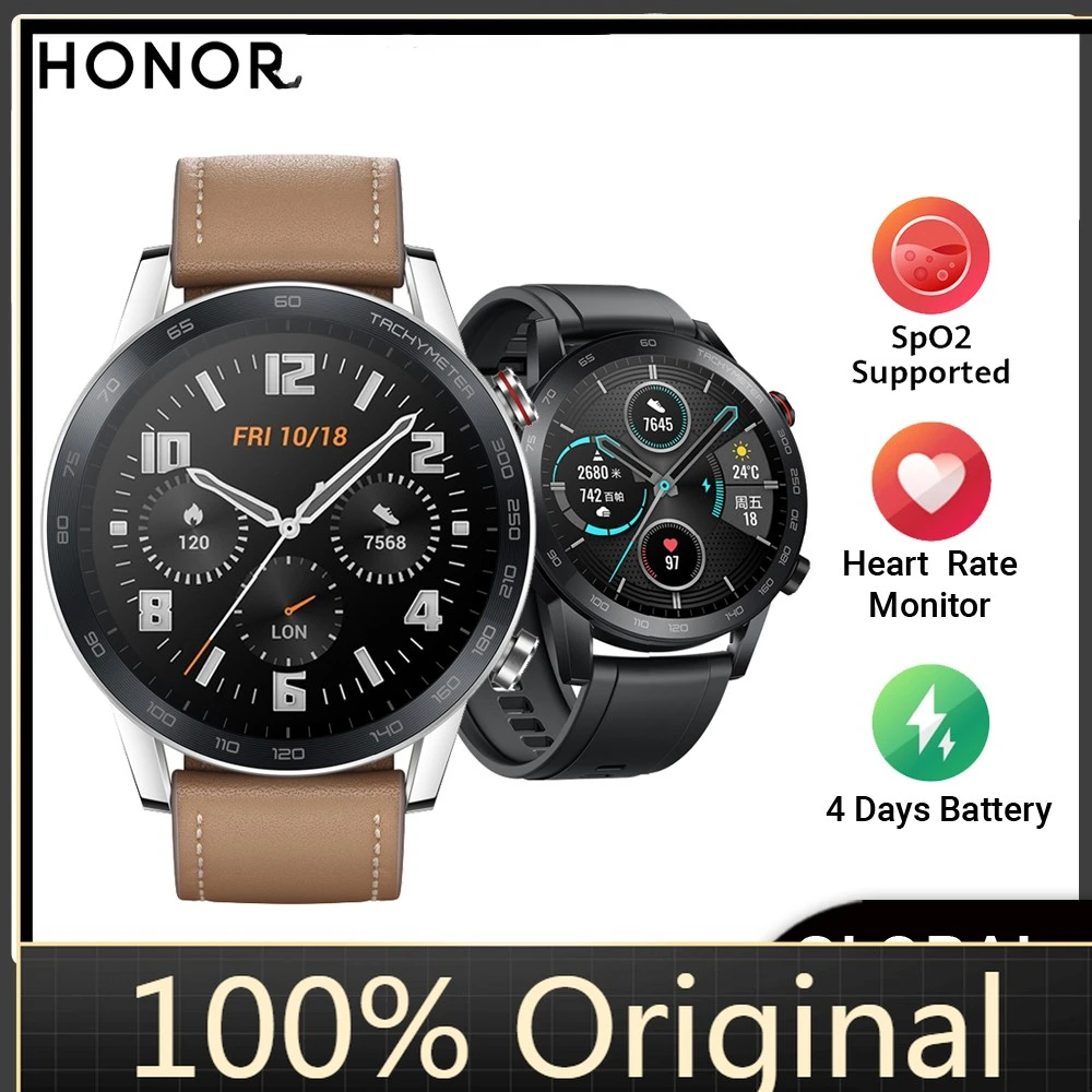 

Смарт-часы HONOR magicwatch 2 46 мм, Смарт-часы с Bluetooth для звонков, 14 дней автономной работы, пульсометр для телефонных звонков