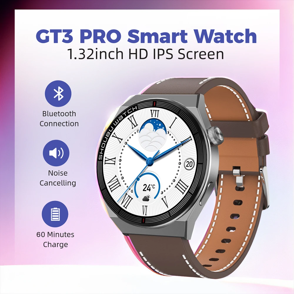 Новинка умные часы GT3 Pro для Huawei Watch Ultimate мужские в деловом стиле с Bluetooth GPS трекером