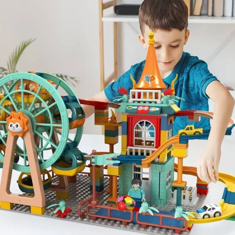 

Головоломка Marble Run, архитектурный замок, строительные блоки, автомобиль, экшн-фигурки, друзья, детские развивающие игрушки, подарок для детей