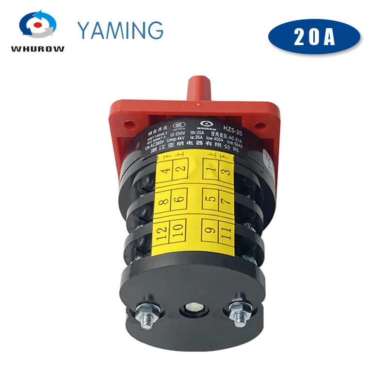 HZ5-20/4 M05 комбинированный переключатель поворотный кулачковый 3 полюса позиции