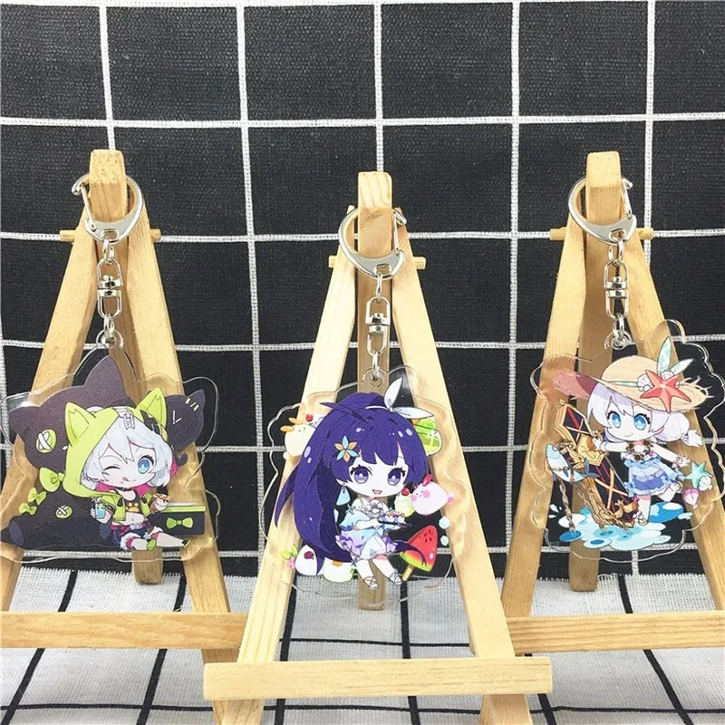 Honkai Impact 3 Yae Sakura Woman Kids Key Chain Acrylic Ring Anime Keyring Accessories Porte Clef Femme Man Cute Keychain | Украшения и
