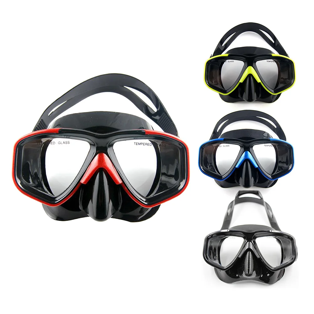 

Adult Anti-fog Scratch-resistant Panoramic Diving Mask with Silicone Skirt Tempered Glass for Scuba Snorkeling Freediving -