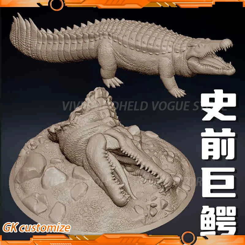 

1/35 24cm Deinosuchus Model Toy Ancient Extinct Life Model Gk Customize Reptile Ancient Crocodiles Crocodile Corpse Head