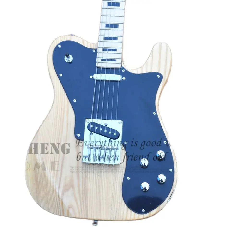 

Электрическая гитара, гитара Tel, корпус из ясеня, древесина клена, большая черная накладка, хромированный мост