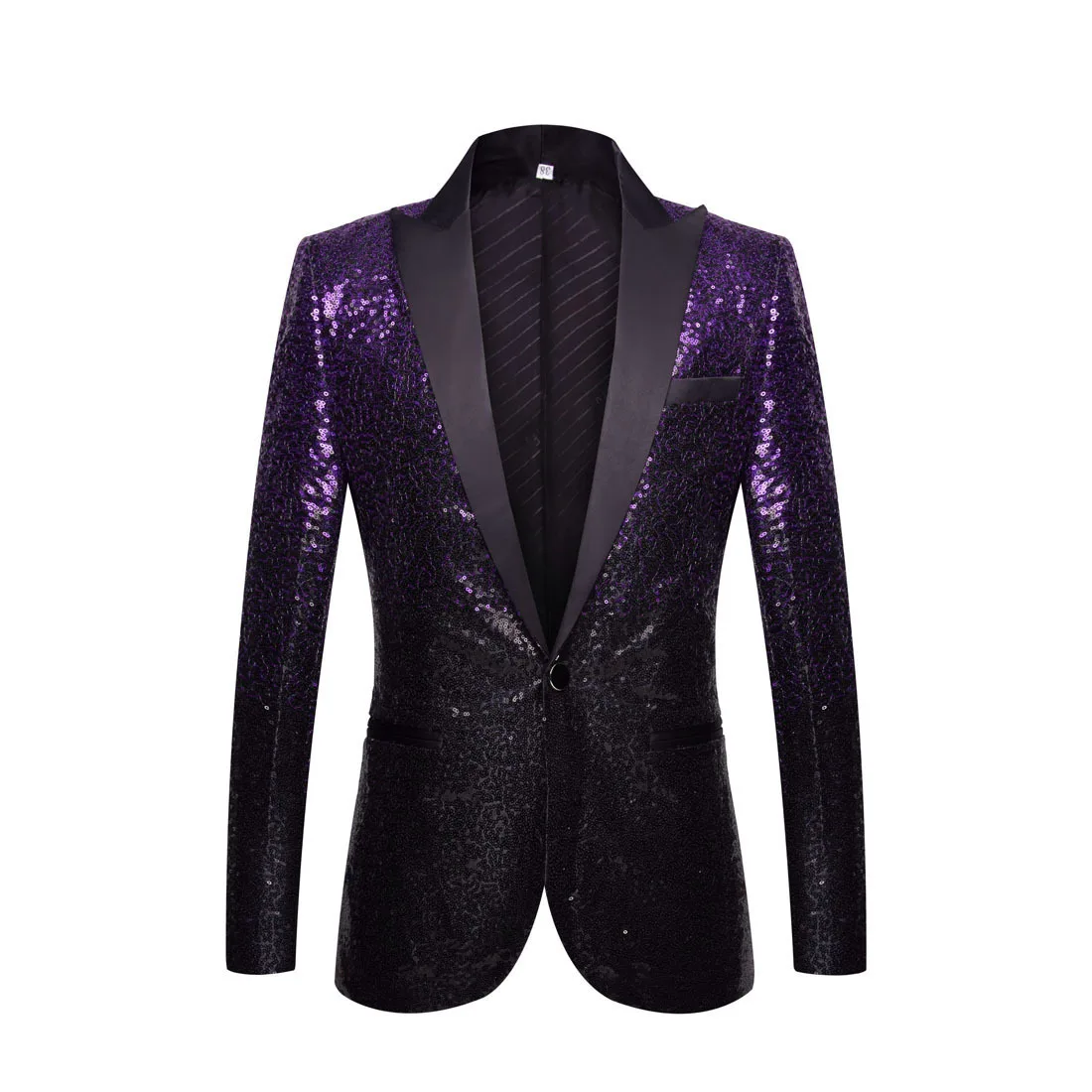 

Stylish Gradual Change Color Sequins Suit Jacket Men DJ Club Shiny Blazer Men Party Wedding Blazers Stage Singer Costume Homme