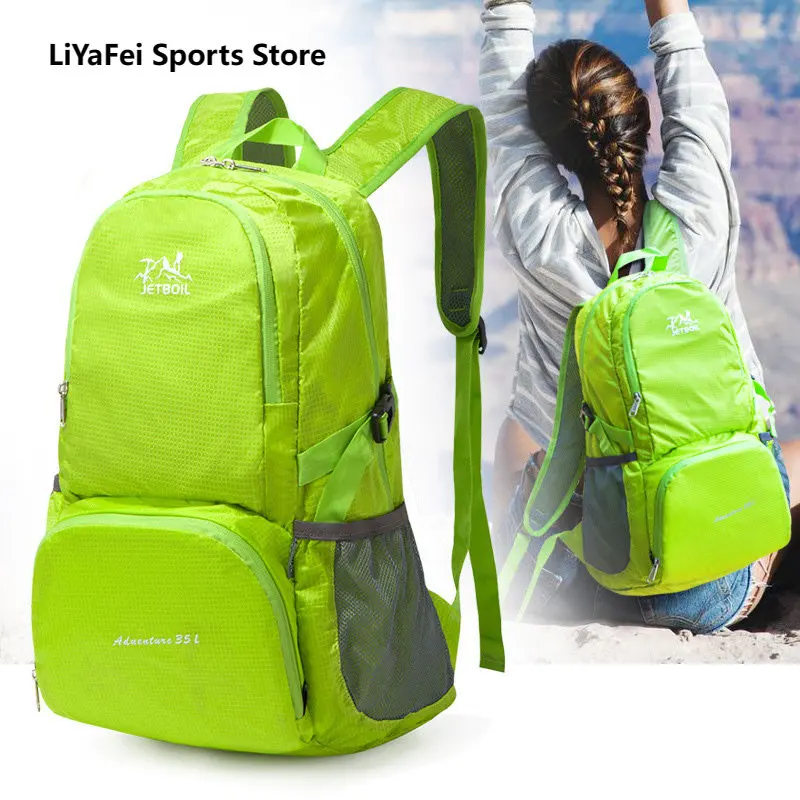 

35L Day Pack Portable Foldable Backpack Folding Mountaineering Bag Ultralight Outdoor Cycling Rucksack Travel Hiking Knapsack