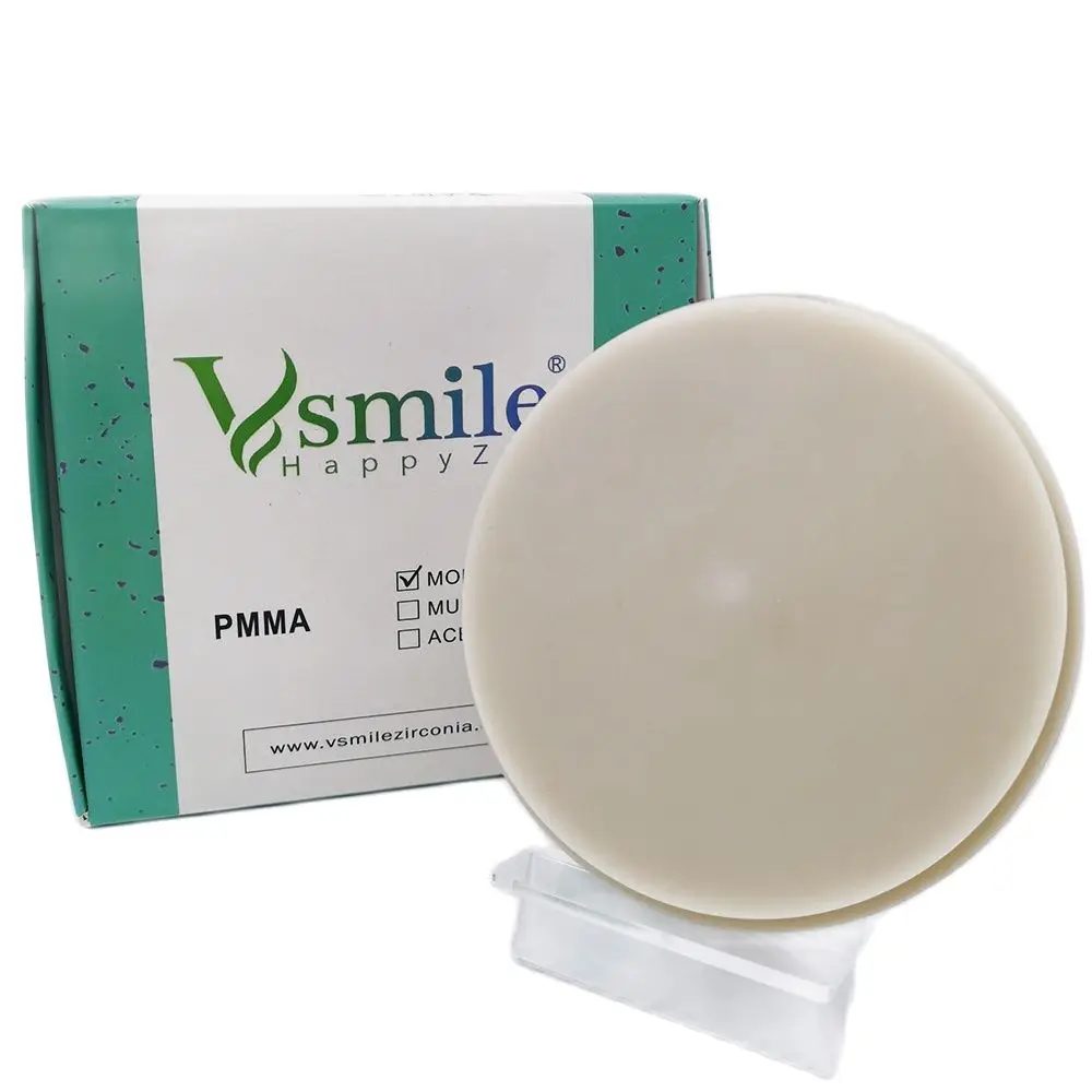 

Dental Acrylics PMMA CadCam Resin Blocks Temporary Crown Bridge Material 98mm 95mm D Shape Avialable
