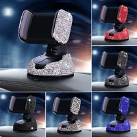 creative 360 degree car mobile phone holder rhinestone multifunctional cellphone mount for car dashboard air conditioning outlet