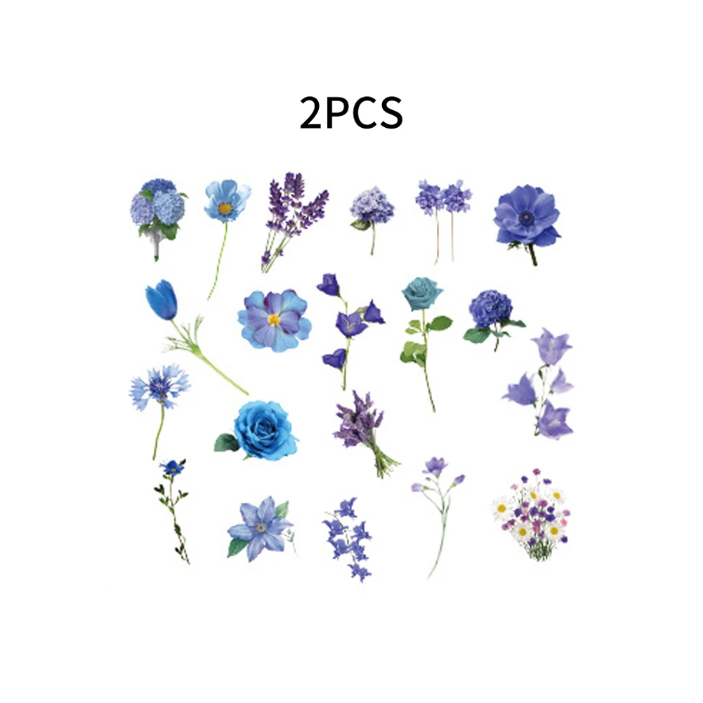 

2packs Flower Sticker Kawaii School Planner Waterproof For Scrapbooking Decoration Stationery Vintage Ablum Craft DIY Diary