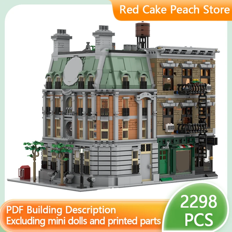 Популярный фильм модель с видом на улицу MOC строительные кирпичи герой квартира