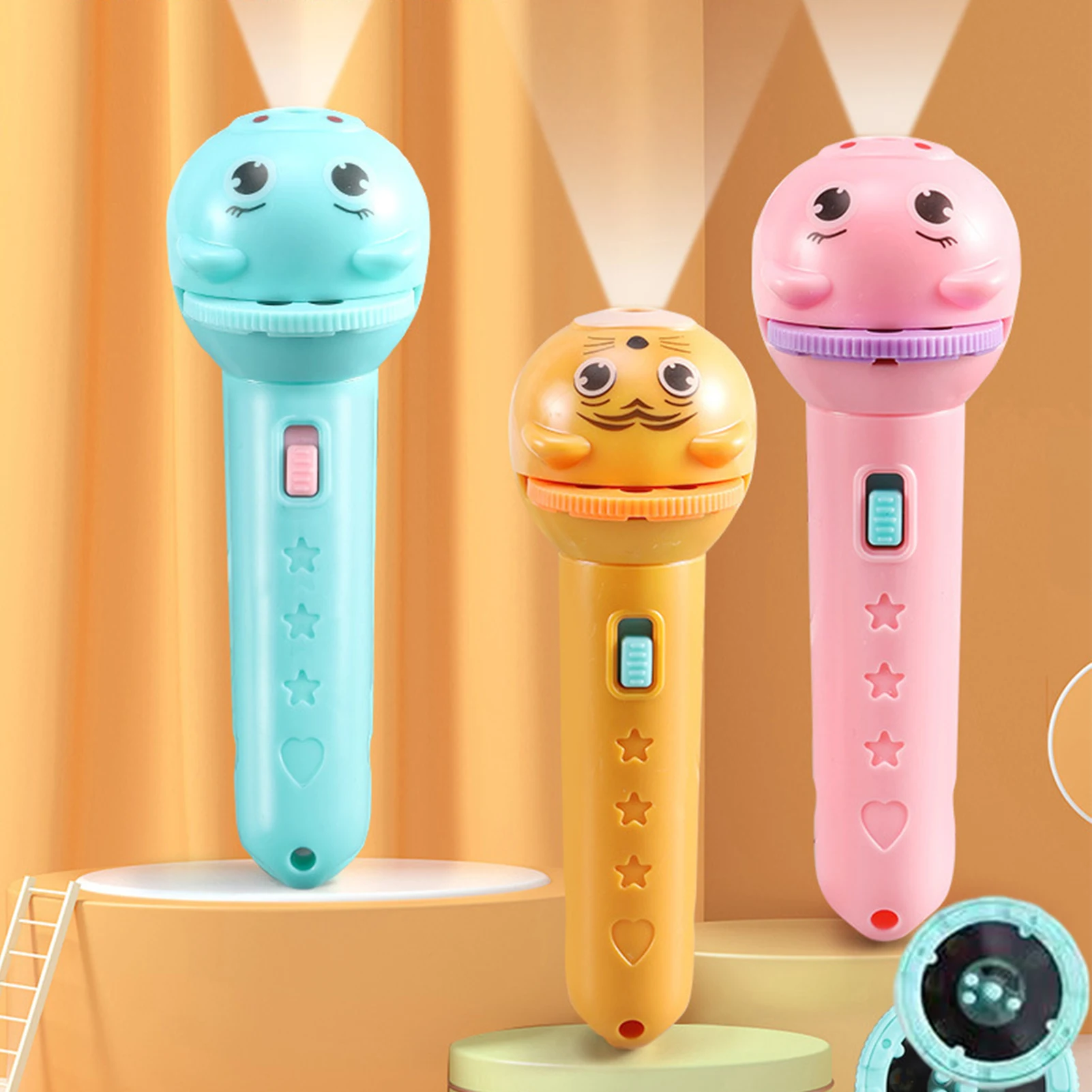 

Проектор с фонариком для детей, Интерактивная игрушка для сна, подарок на праздник, Рождество, день рождения, книга рассказов о сне