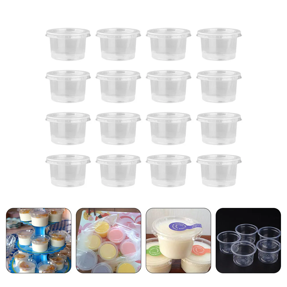 

50 Pcs Plastic Bowl Yogurt Container Pudding Cup Cups Disposable Appetizer Portable Mousse Salad Bowls One-time Holder Dessert