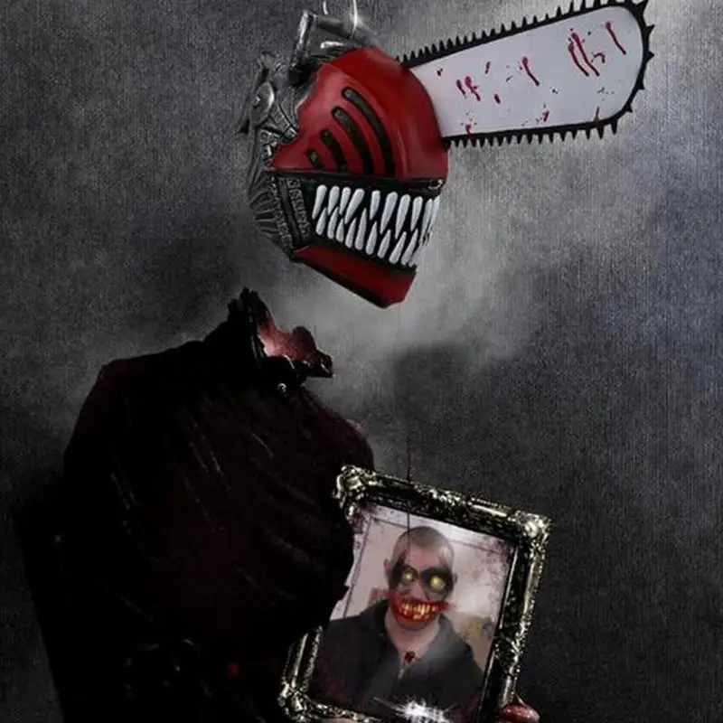 Маска бензопилы для мужчин косплей аниме костюмы человек с бензопилой ролевая