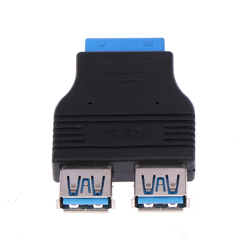 

1PC Motherboard 2 Ports USB 3.0 A Female To 20 Female Connector Adapter Compatible Data Transfer Rate Of 4.8 Gbps USB Cable