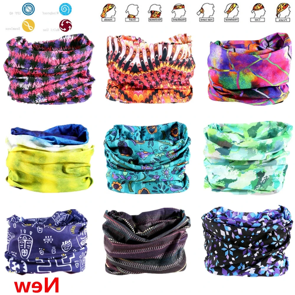 

Novelty Multi-color Seamless Bandanas Headwear Scarf Magic Headband hijab Face Mask Wrap Bicycle Headscarf Frauen Schal cloak