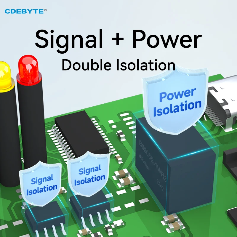CH340 Оптический изолированный промышленный преобразователь USB в RS485/RS232/TTL