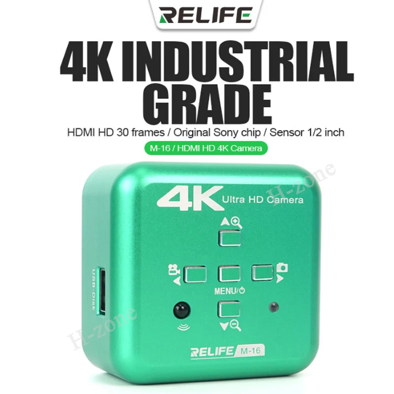 

Электронный микроскоп RELIFE M-16 HD, HDMI 4K камера с оригинальным чипом, высокая чувствительность, поддержка фото/видео/U дисков