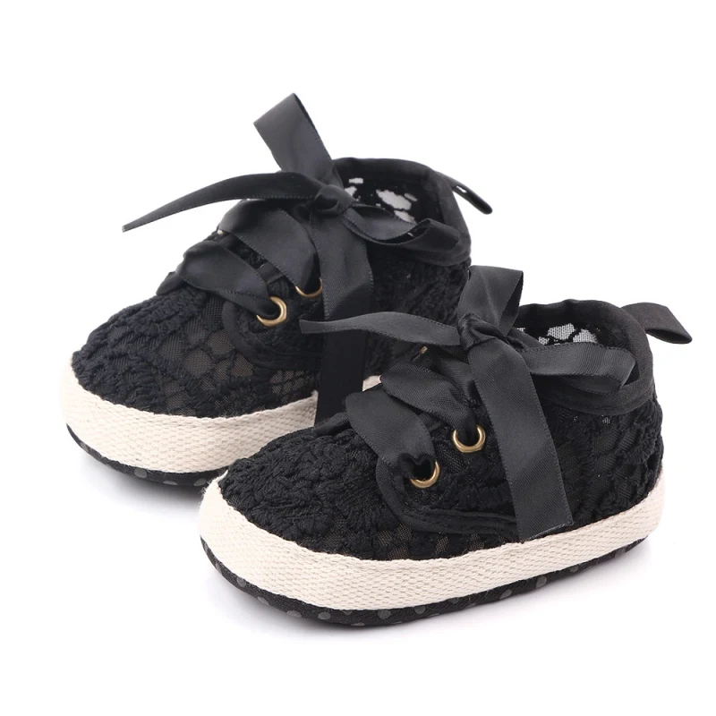 

First Walkers Shoes Baby Girls Breathable Anti-Slip Floral Shoes Toddler Soft Soled Hollow Design Walking Shoe