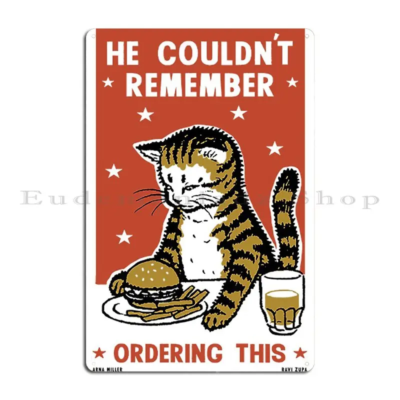 Ресторан Couldn T Remember Lancfergal металлические вывески ржавый клуб кинотеатр печать