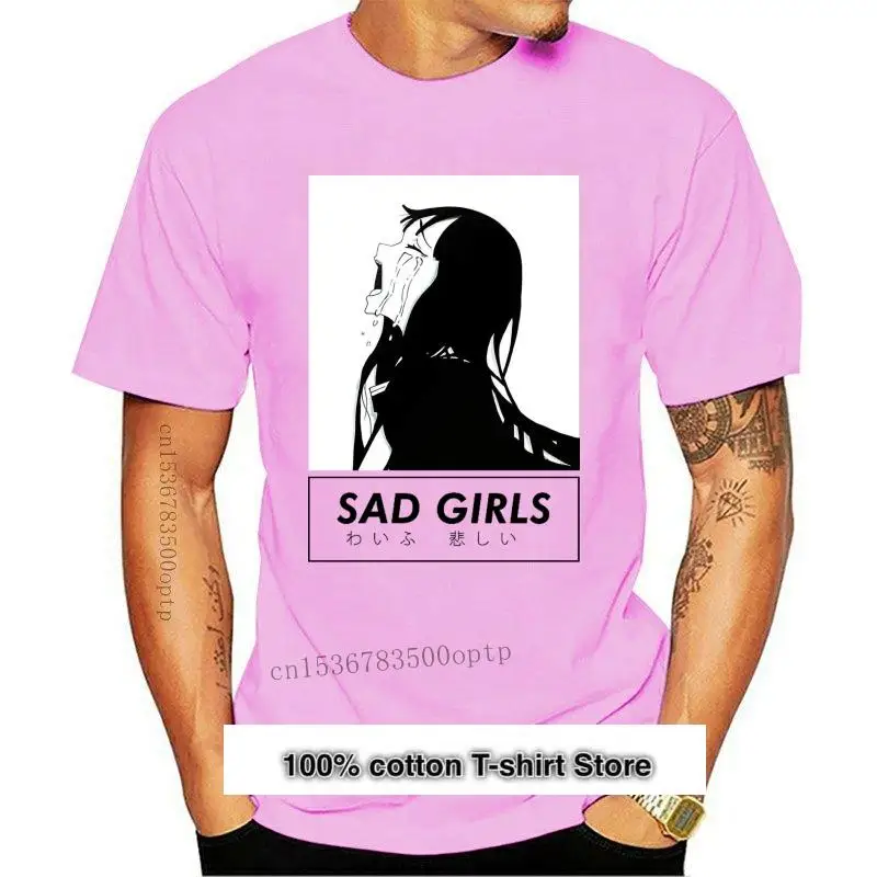 Camiseta de Anime para chica triste, camisa Unisex de manga corta Nu Goth Senpai Ahegao