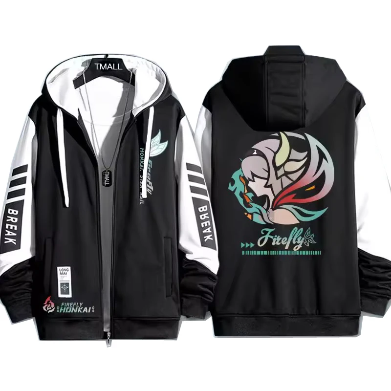 Honkai: Star Rail Firefly Косплей Костюм Толстовка на молнии с длинными рукавами Женская и