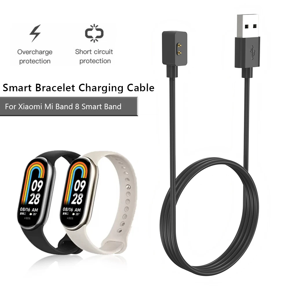 

Smart Watch Bracelet Charger Cable For Xiaomi Mi Band 8 Replacement Magnetic Suction Charging Wire Accessories Charging Cable 1M