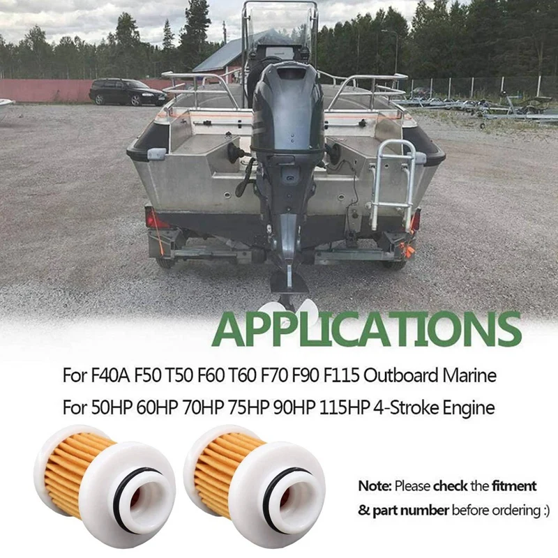8 шт. 6D8-WS24A-00 топливный фильтр для Yamaha F50-F115 подвесной двигатель 40-115Hp 30HP-115HP