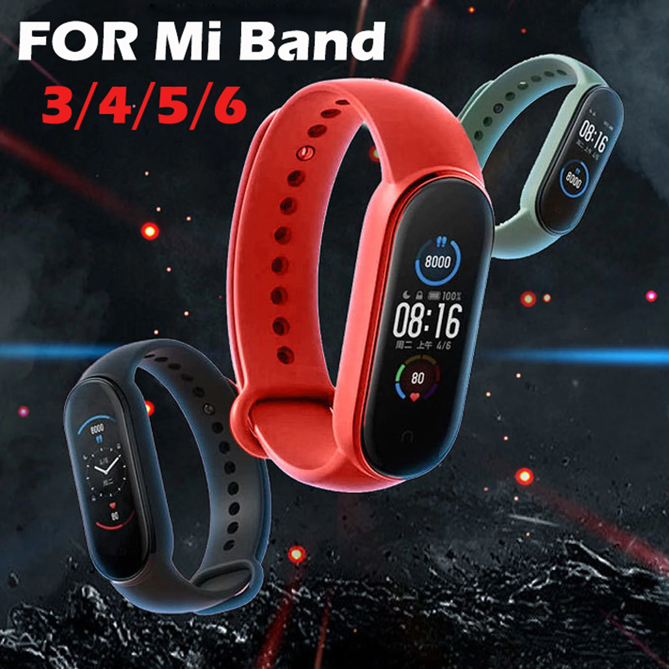 

Силиконовый ремешок SinHGeY для Xiaomi Band 3/4, мягкий силиконовый ремешок, сменный Браслет для Mi Band 5/6, ремешок для часов