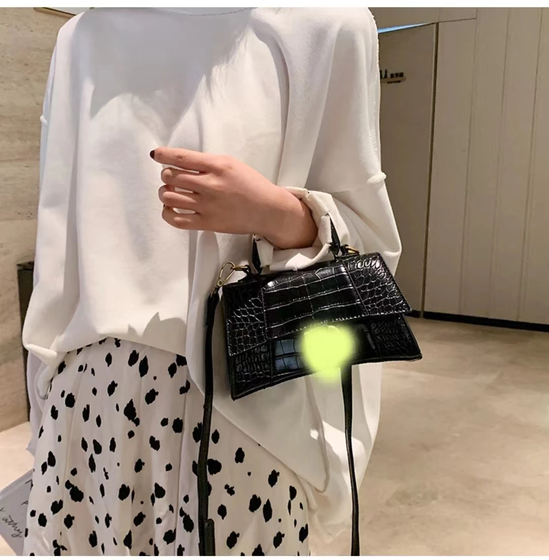 New Korean Fashion Alligator Pattern High-Quality Leather Women's Handbag Four Seasons Shopping Travel Shoulder Bag