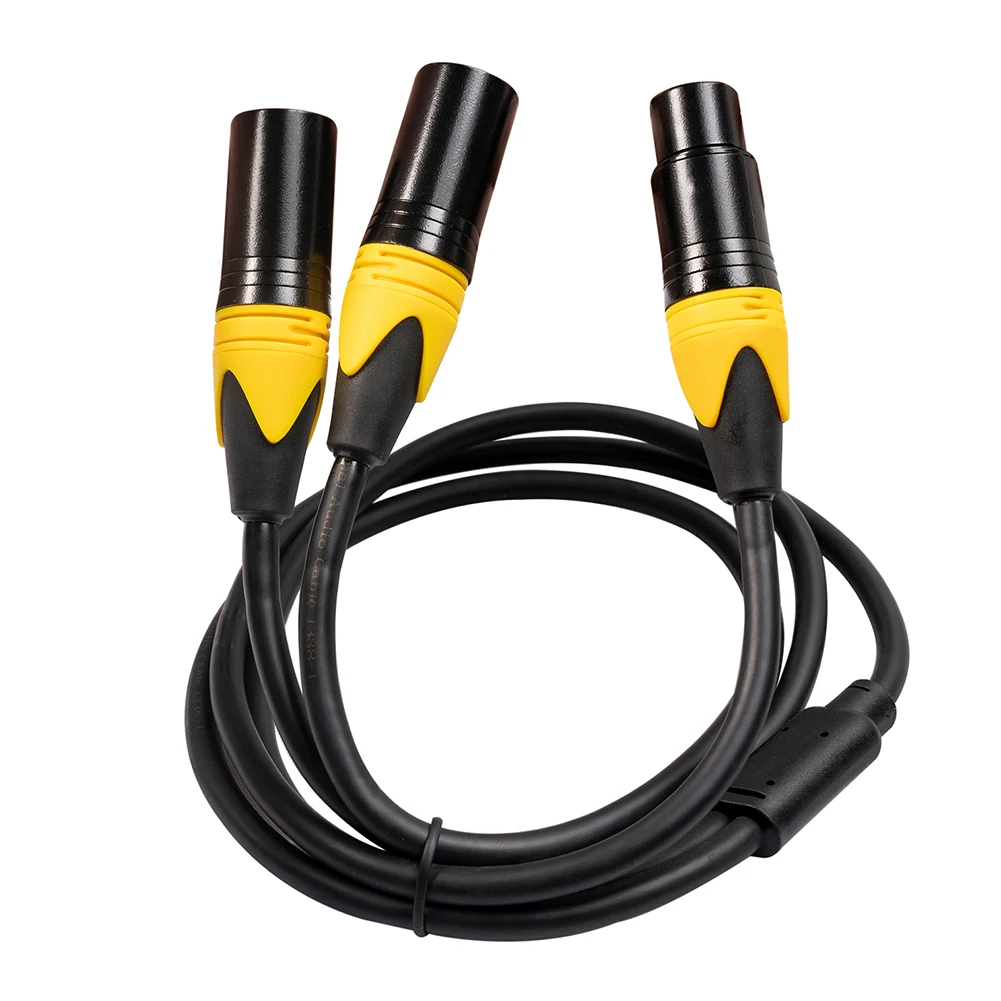 

Premium XLR Female To Dual XLR Male Cable Oxygen-Free Copper Conductors Enhanced Signal -Clarity Electric Guitar Accessories