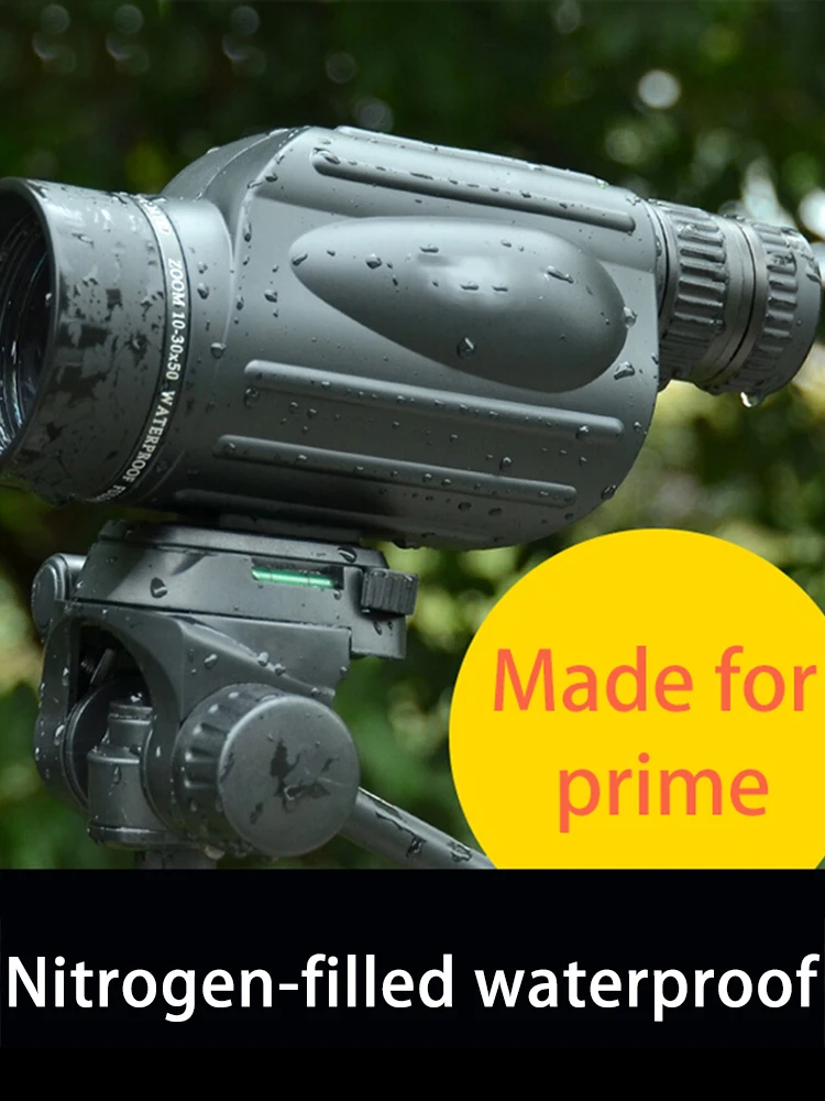 

10-30X50 High Power Monocular Refraction Zoom Waterproof HD Night Vision Telescope for Hunting Bird Watching Tourism Binoculars