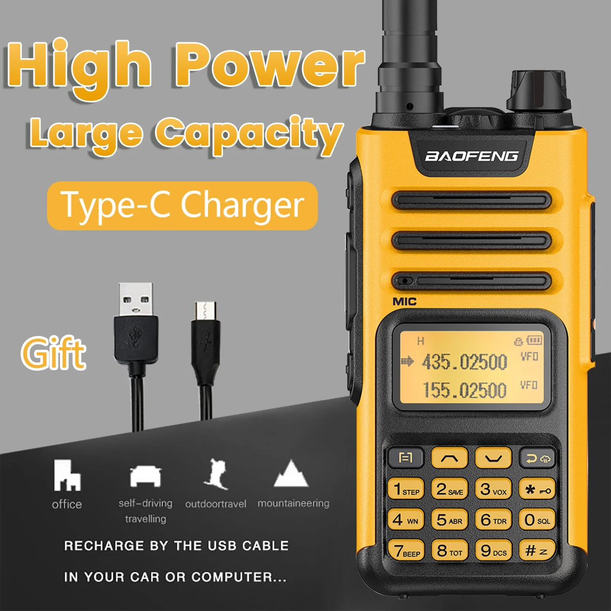 Новая Профессиональная рация Baofeng UV-13 PRO V1 V2 10 Вт 999 каналов VHF UHF Двухдиапазонная