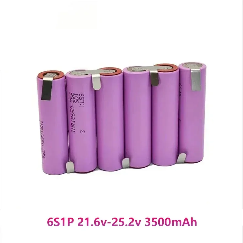 Фото 3S1P 3S2P 4S2P 4S1P 5S1P 5S2P 6S1P 8,4 В 3,7 В 10,8 В 18 В Аккумулятор 16,8 В INR18650 35E 3500 мАч Подходит для аккумулятора отвертки 18 В №5