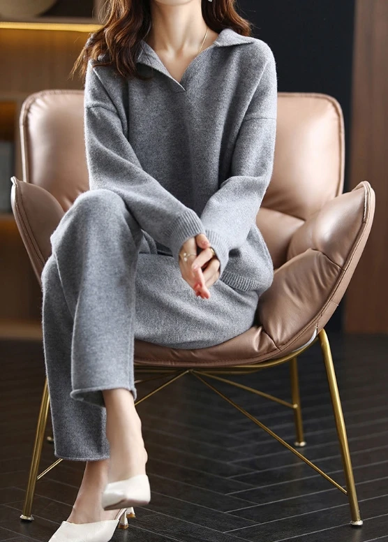 Большой комплект из 2 предметов женский спортивный костюм свитер с