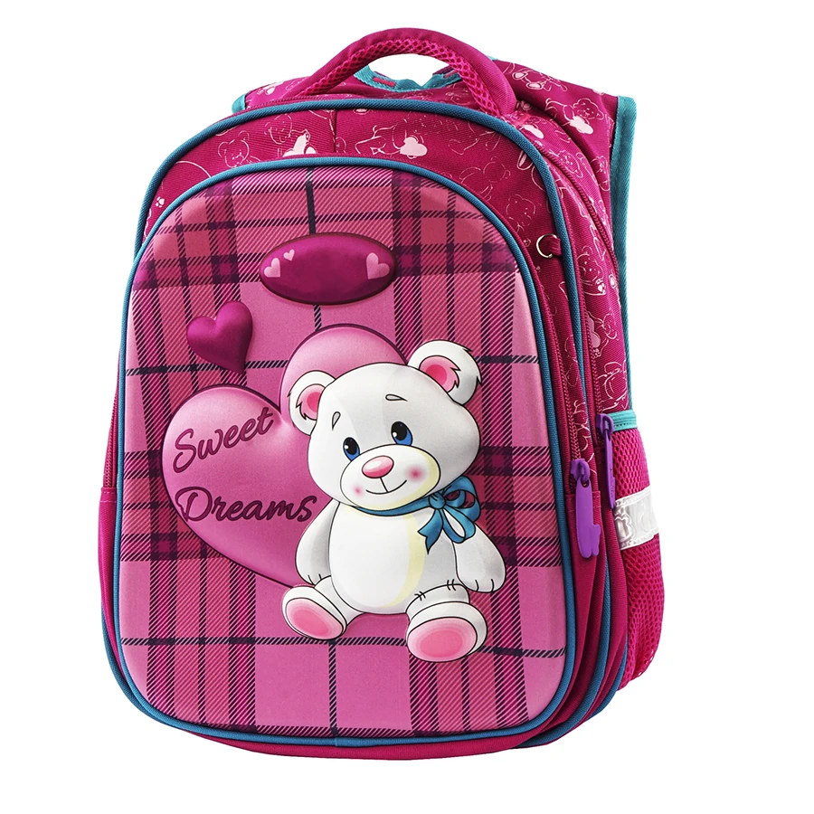 Kids Brand 3D Cartoon School Bag Cute White Bear Grade 1-3 Primary School Backpack Children Orthopedic Schoolbag Mochila Escolar