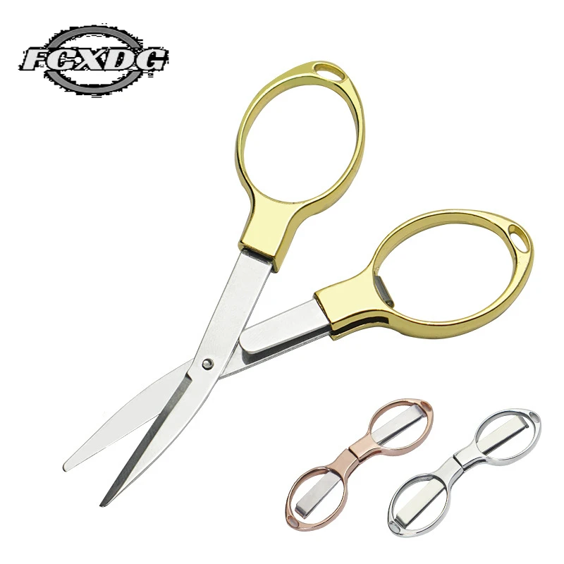 

Portable Stainless Steel Folding Small Scissors Hot Sale Scissors for Fishing Handmade DIY Tools Multifunctional Craft Scissors