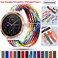 20 22mm smart watch band for garmin vivoactive 34 venu 2forerunner 645 245 158 braided strap vivomove hr watchband accessories