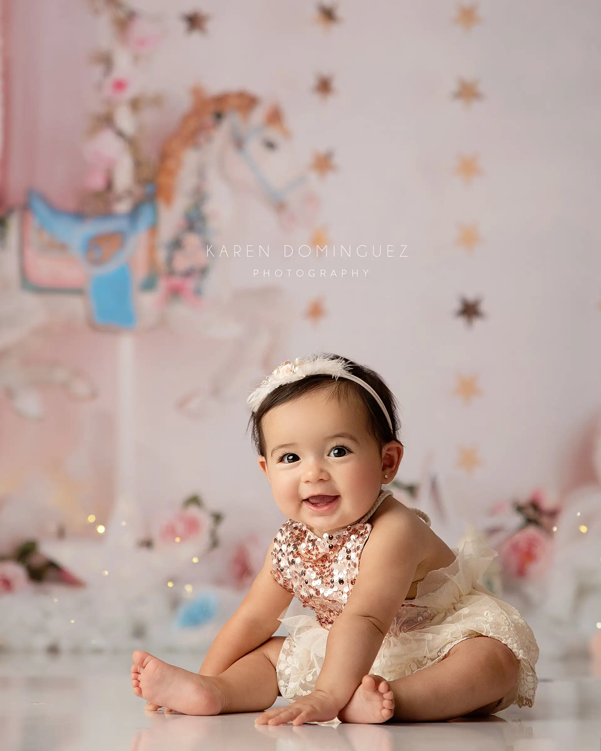 Мечта Карусель Лошади Фоны Торт Smash Взрослый Семейный Реквизит Для Фотографии