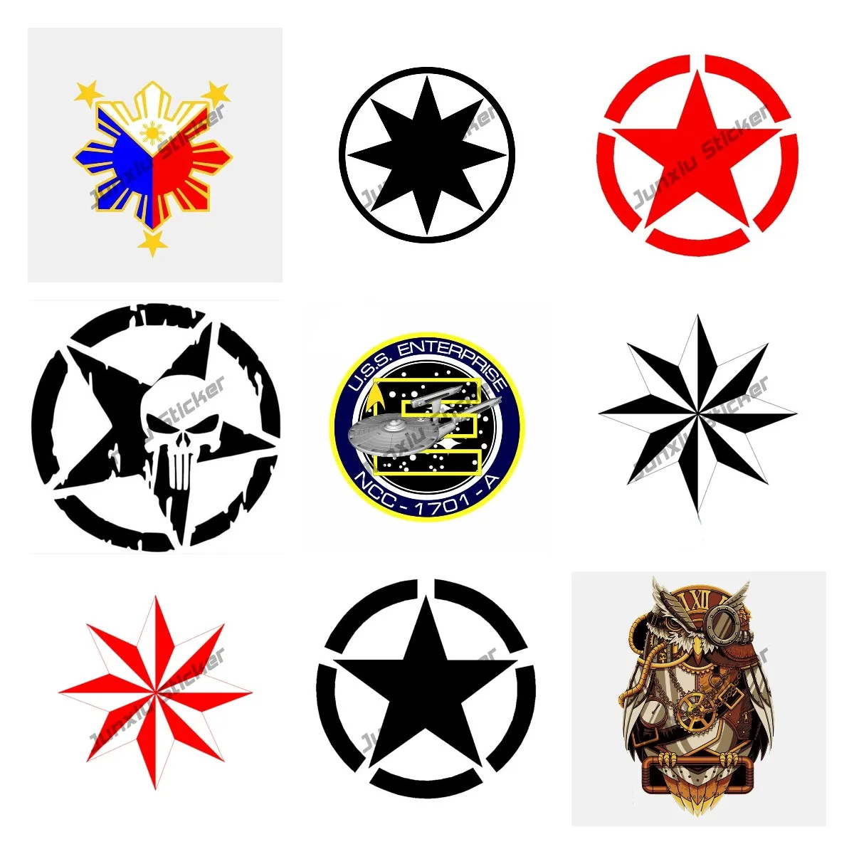 

Nautical Star Die Cut Vinyl Car Decal Sticker for Car Window Bumper Truck Laptop Ipad Notebook Computer Motorcycle Vinyl Decal
