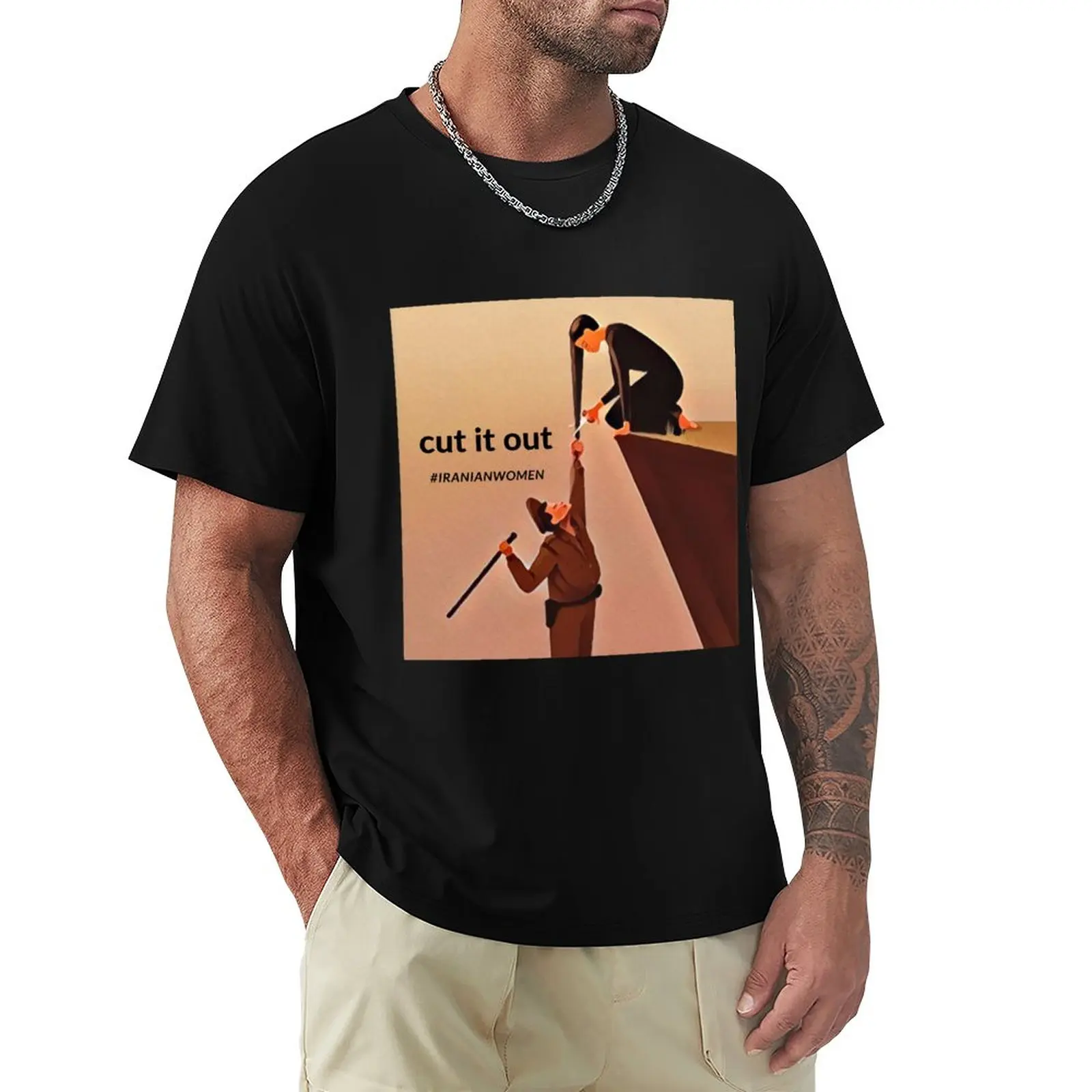 Вырежьте его! Футболка # mahsaamini для иранских женщин аниме одежда милая фрукты