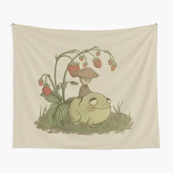 

Mushy And Froggy Tapestry Printed Art Decor Mat Wall Hanging Towel Home Beautiful Living Bedroom Travel Decoration Colored