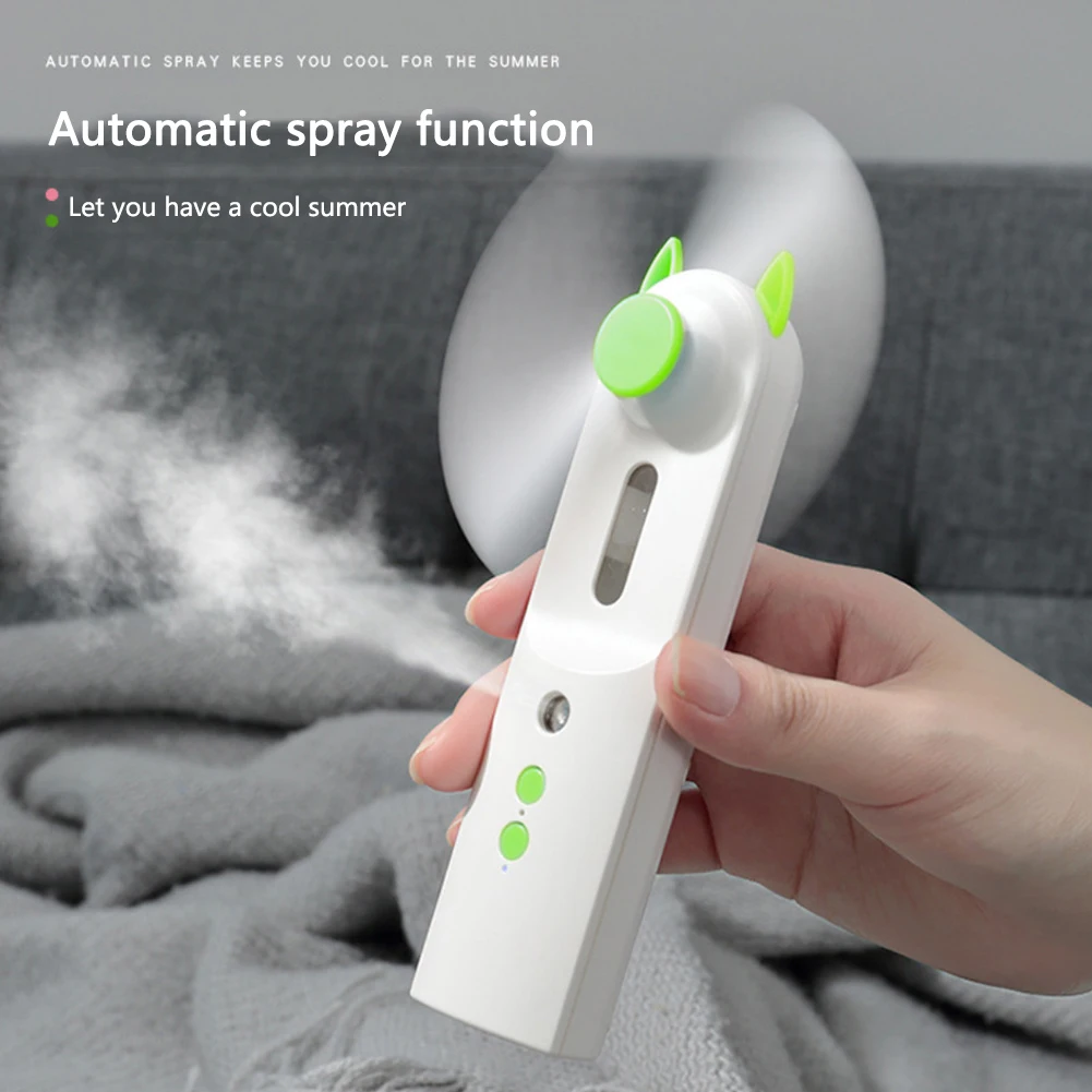 

Portable Fan Humidifier Handheld Fan Water Spray Mist Fan USB Rechargeable Fan Mini Mist Fan Facial Sprayer for Outdoor Travel