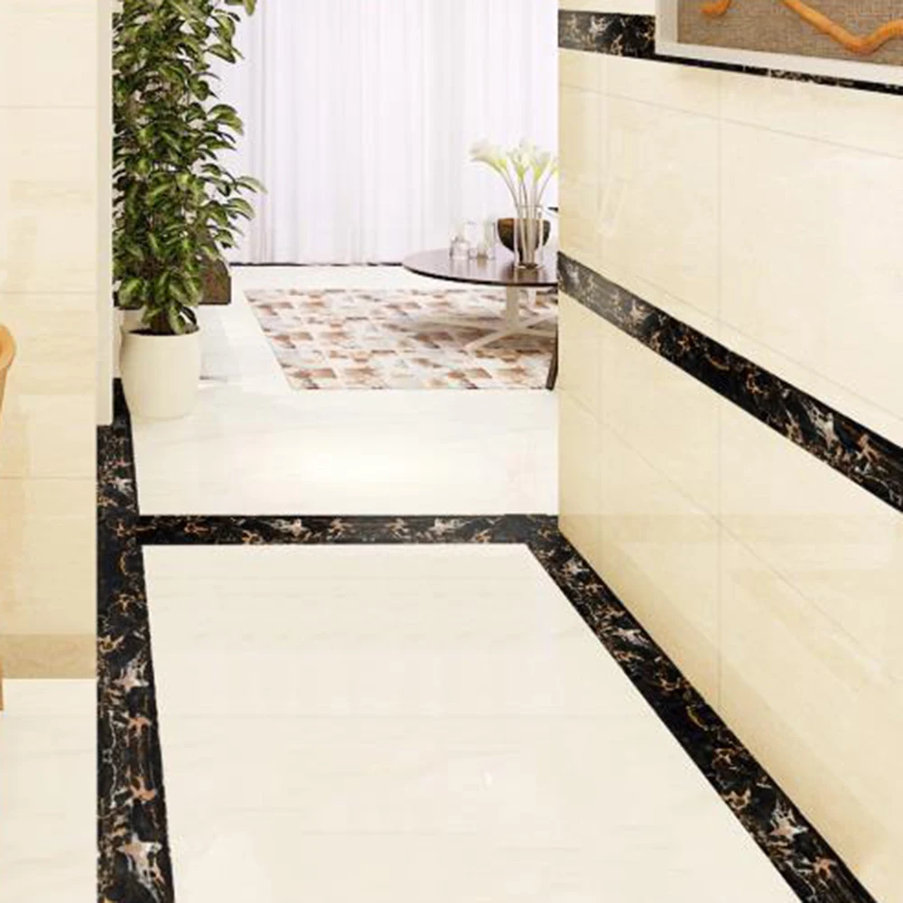 

Wall Wall Sticker Bathroom Kitchen Self-Adhesive Tile 2M Waterproof 3D Art Border Marble Marble Pattern Durable