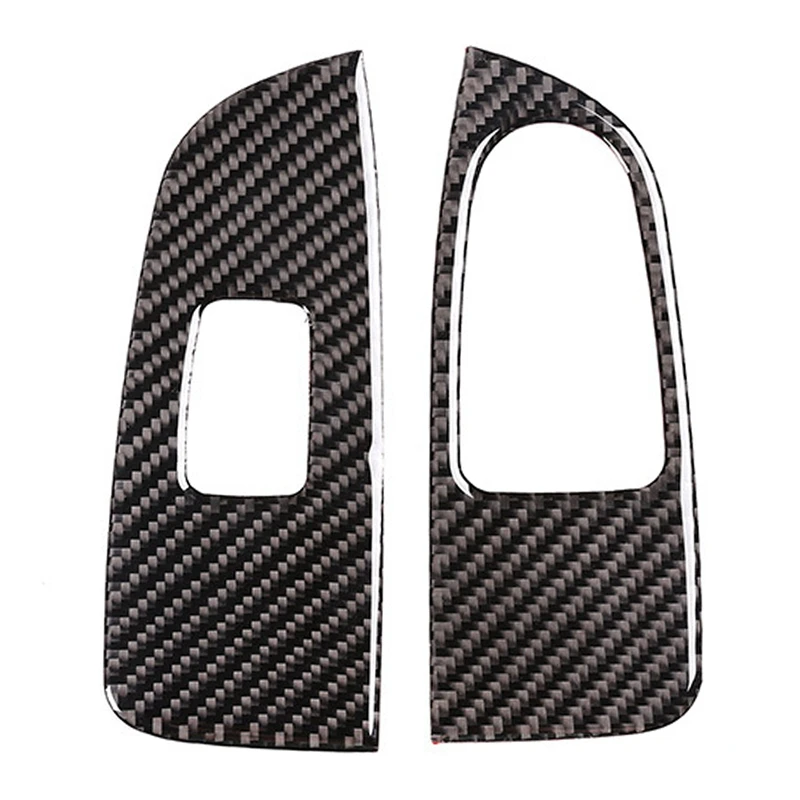 Автомобильный углеродное волокно кнопка подъема окна крышка переключателя