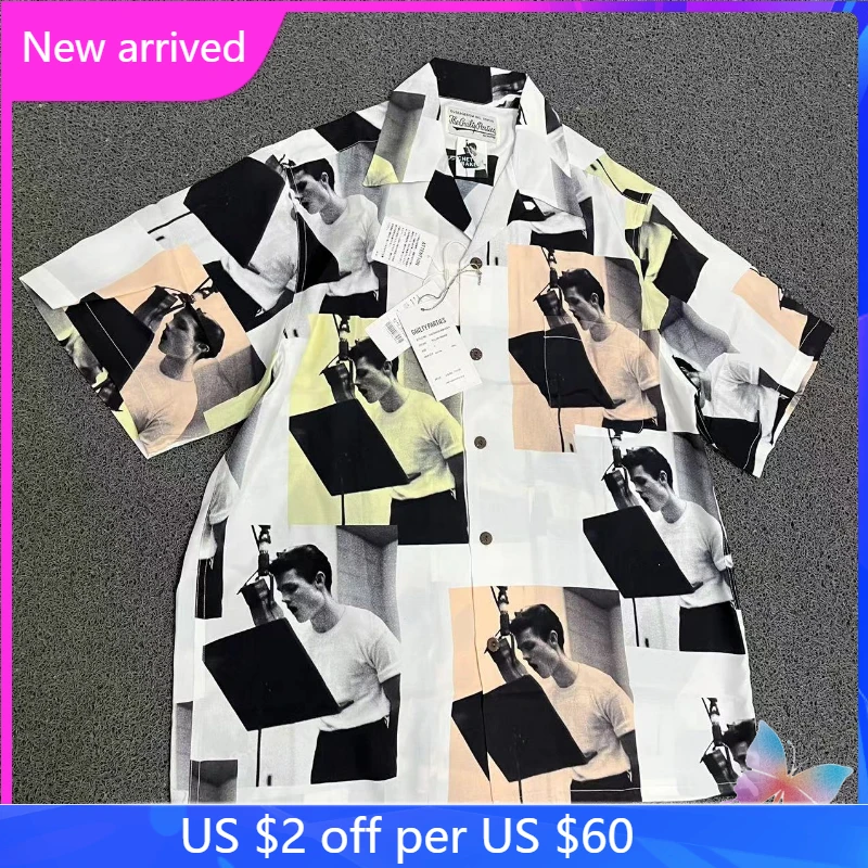 

WACKO Shirts Summer Full Print Loose Hawaiian Short Sleeve Shirts