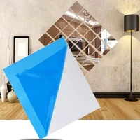 91625pcs 1515cm mirror wall sticker square self adhesive acrylic mirror tiles stickers for bedroom bathroom home decor mural