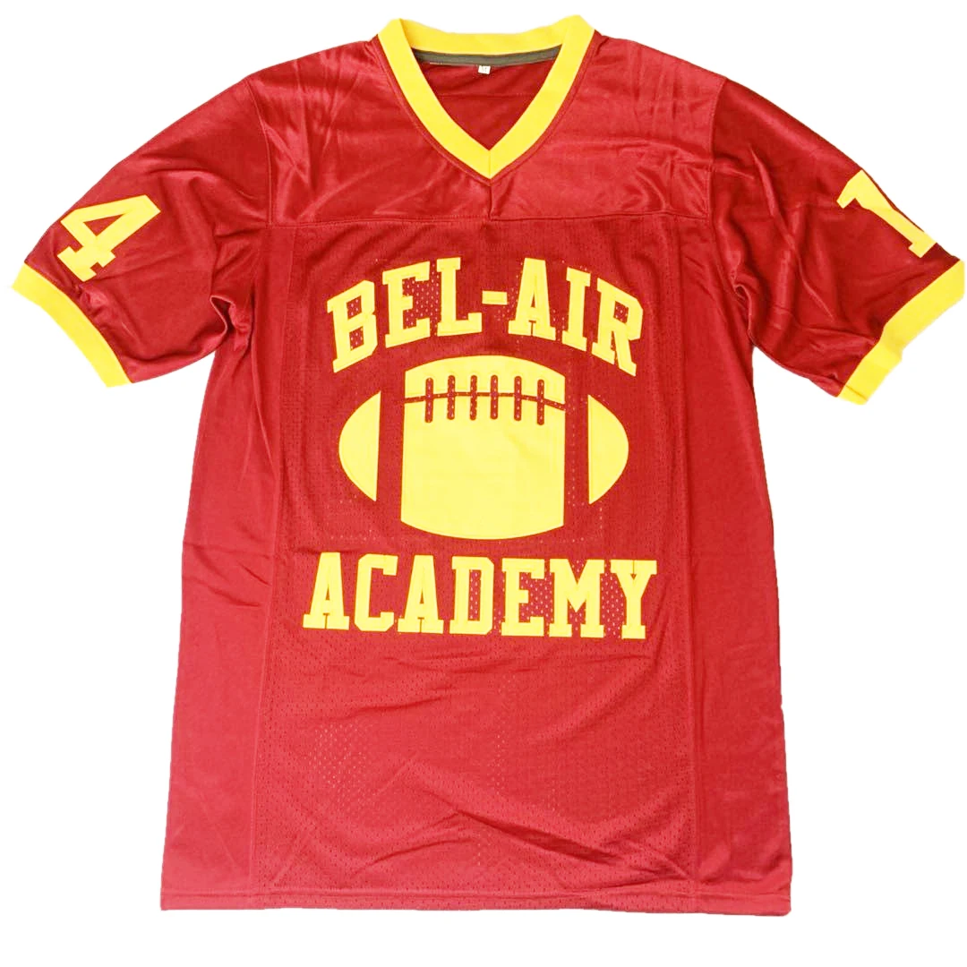 Bg Men American Football Jersey Bel-air Academy 14 Smith 2023 New Sewing Embroidery Outdoor Sports Mesh Ventilation Red