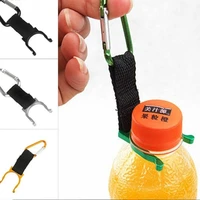 camping mountaineering clip outdoor survival tool aluminum carabiner water bottle cage spring water bottle clip hook
