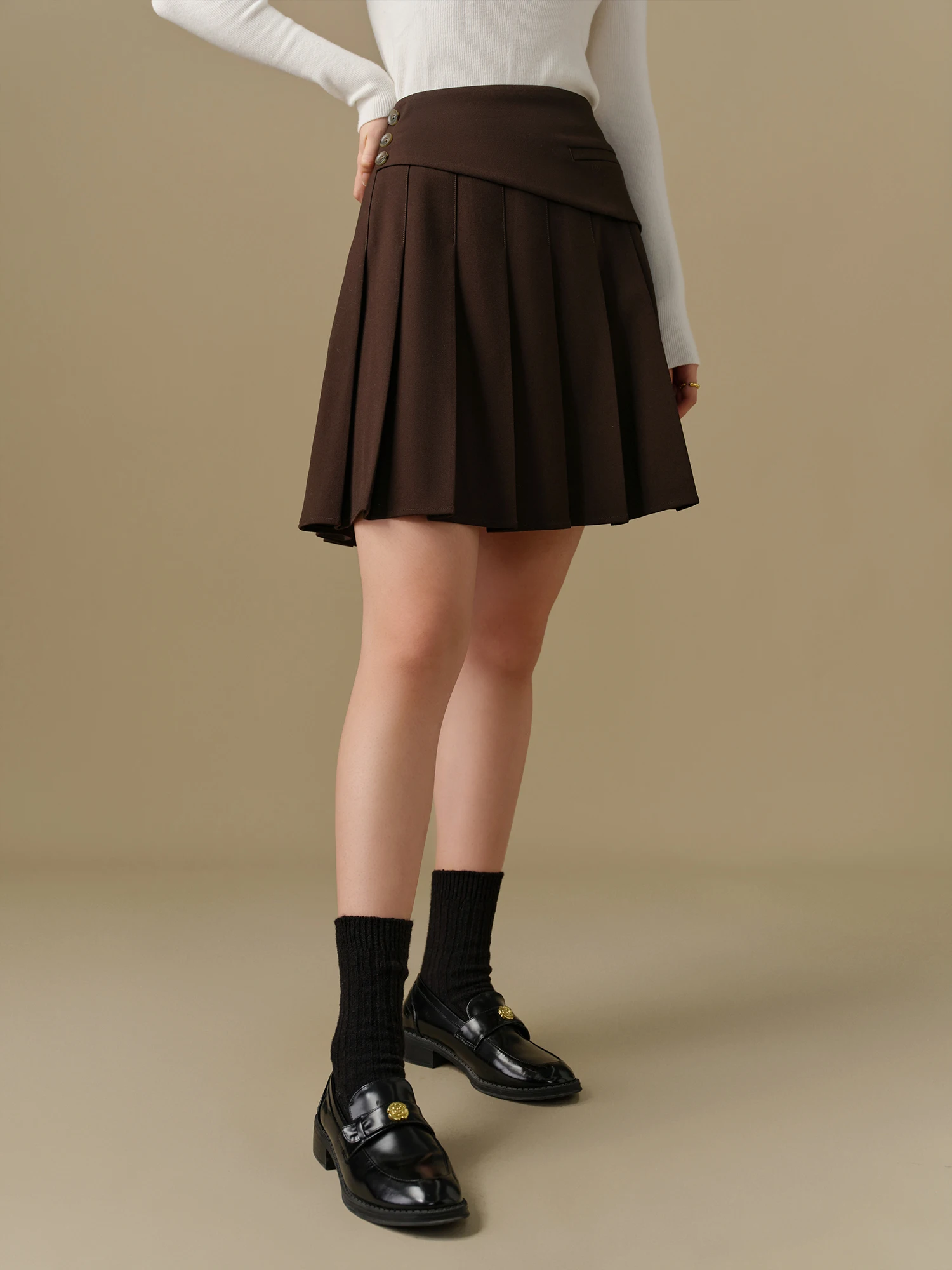 DUSHU размера плюс нестандартная Повседневная плиссированная юбка для зимы 2024