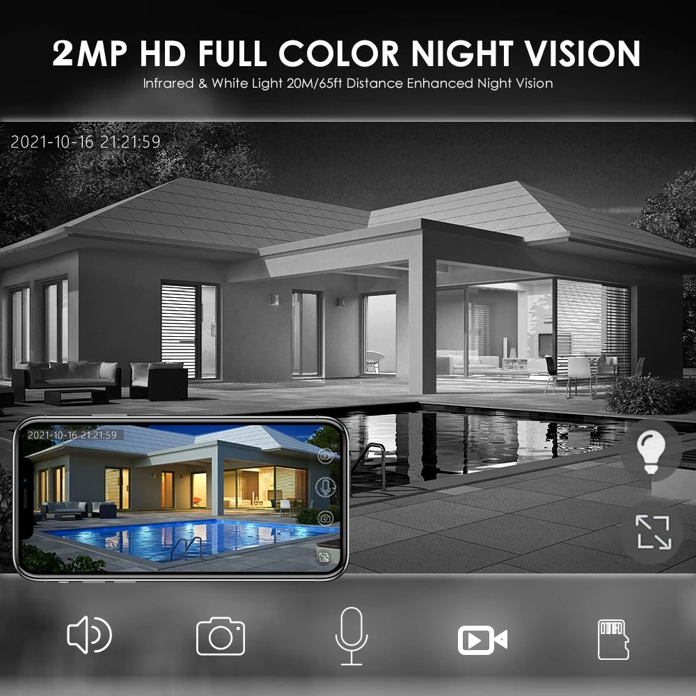 Скидка Камера видеонаблюдения с солнечной батареей, 1080P, 4G, Sim-карта